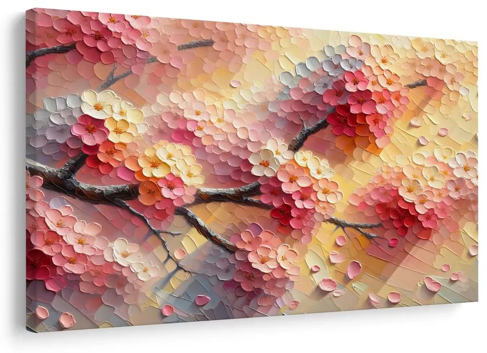 Obraz kvety v pastelových farbách