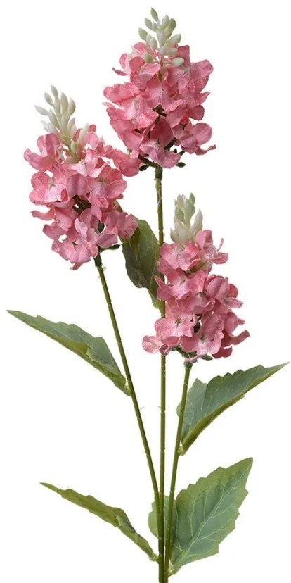 Dekorácia umelá kvetina s ružovými kvetmi - 12*5*71 cm
