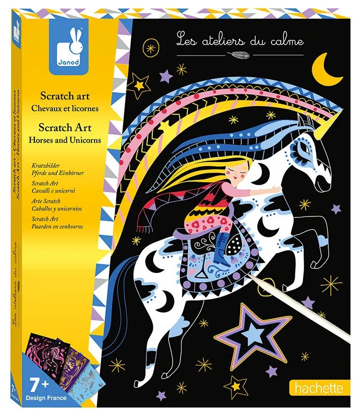 Atelier Maxi - vyškrabovacie obrázky kone a jednorožce