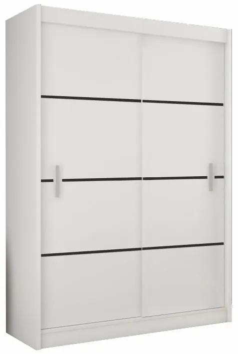 Šatníková skriňa Magnet 203 (biela + čierna). Vlastná spoľahlivá doprava až k Vám domov. 794873