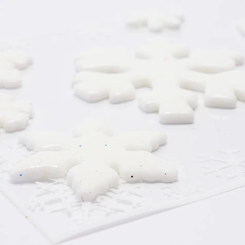 DECOLED Nálepky na okno, snehové vločky 10ks, rôzne veľkosti