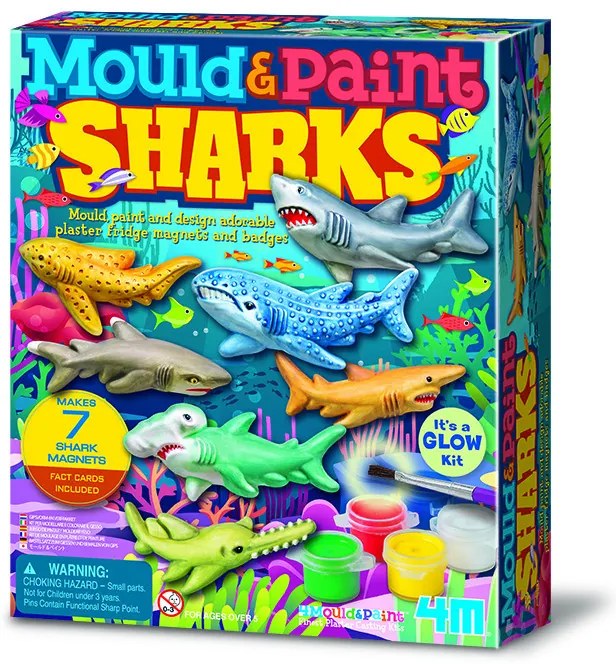 Sadrové odliatky - 3D žraloky