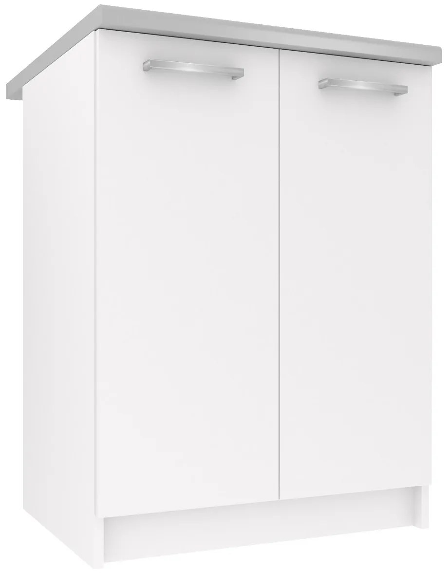 Kuchynská skrinka Belini spodná 60 cm biely mat s pracovnou doskou TOR SD2-60/0/WT/WT/0/E