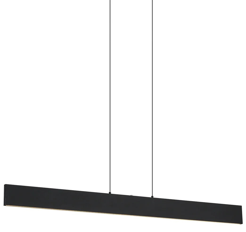 Moderné závesné svietidlo čierne vrátane LED 3-stupňové stmievateľné Easylift - Straight