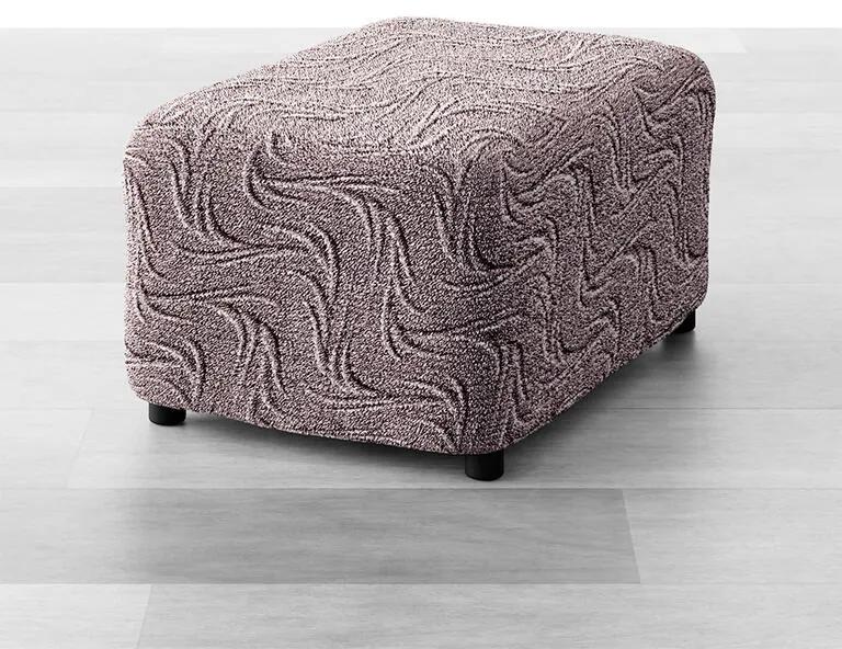 Bielastické poťahy BRILLANTE hnedé taburetka (40 x 40 x 40 cm)