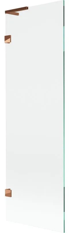 Mexen, Mexen Lunar L 1-krídlová vaňová zástena 60 x 150 cm, transparentná, ružové zlato - 897L-060-000-60-00