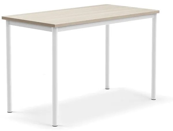 Stôl BORÅS PLUS, 1200x600x760 mm, laminát - jaseň, biela