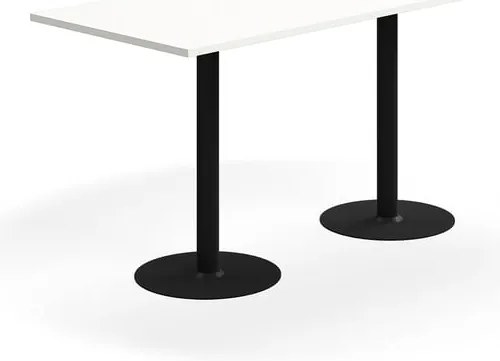 Barový stôl VERTICUS, 1800x800x900 mm, biela/čierna