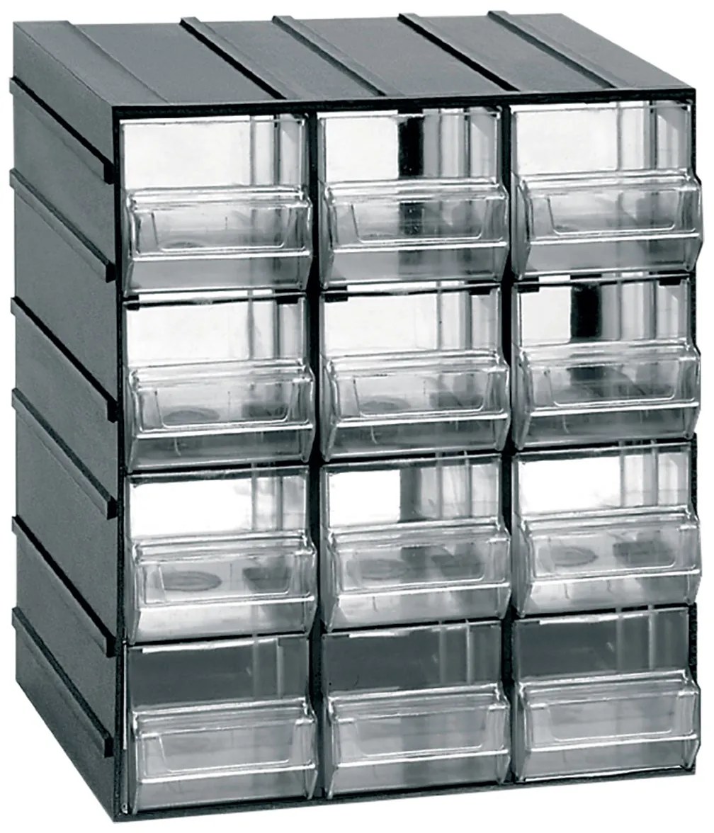 ARTPLAST Organizér 511T 192 x P 148 x H 230 mm s 12 priehľadnými zásuvkami