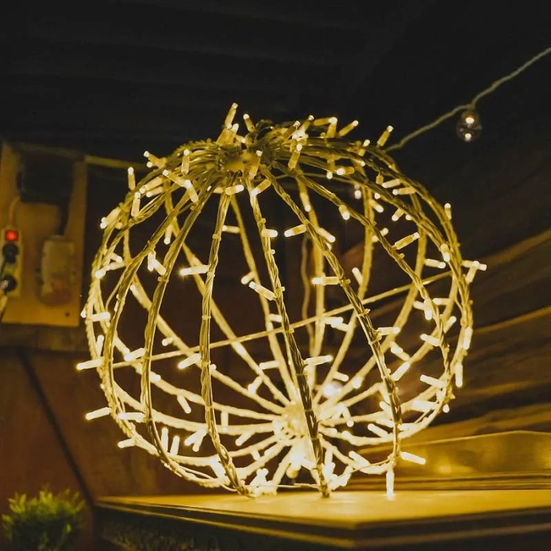 DECOLED Svetelná guľa LED, teplá biela, priemer 40 cm