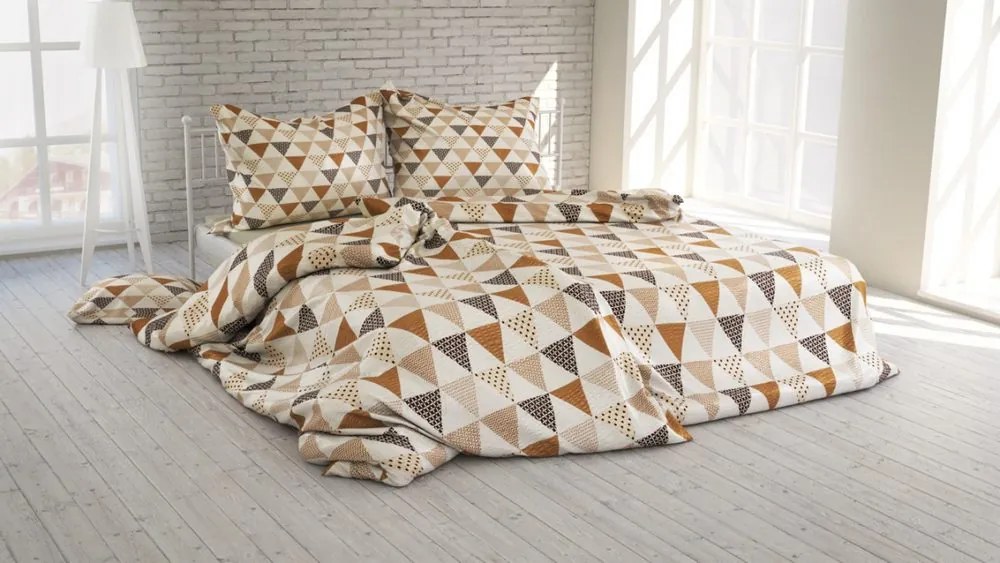 Polášek Bavlnené obliečky LENKA - Béžová | 140 x 200 cm / 70 x 90 cm