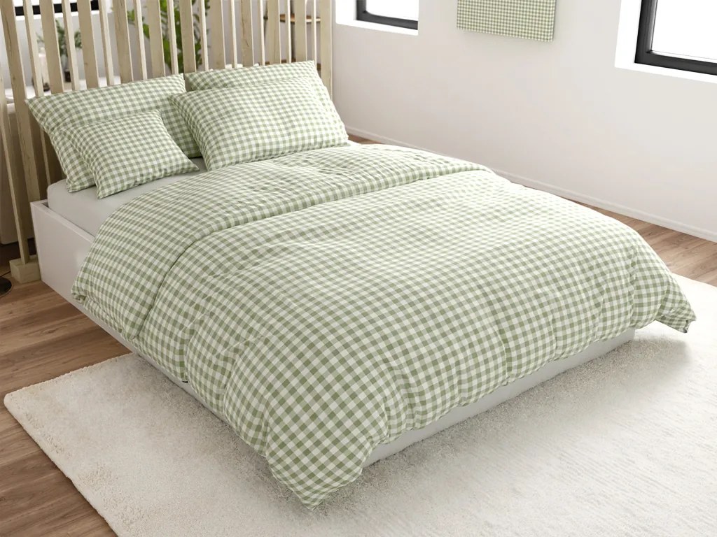 Bavlnené obliečky GRENTIS zelené Rozmer obliečok: 70 x 90 cm | 140 x 200 cm