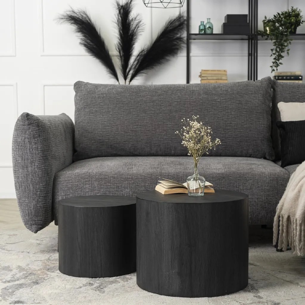 PROXIMA.store - Moderná zostava stolíkov LEILA FARBA: čierna