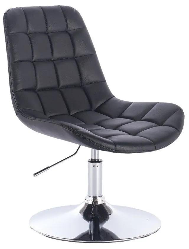 LuxuryForm DESIGN Stolička PARIS na striebornom tanieri - čierna