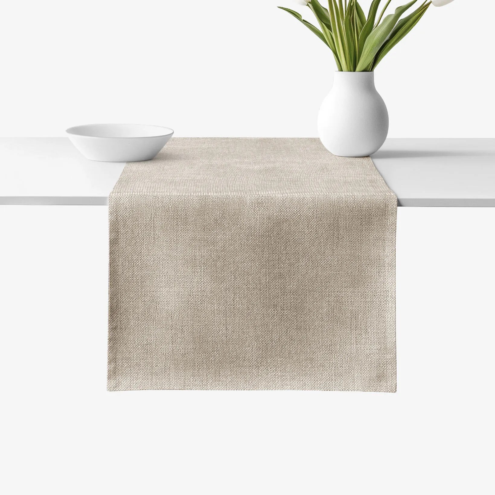 Goldea behúň na stôl malaga - kávový režný 20x120 cm