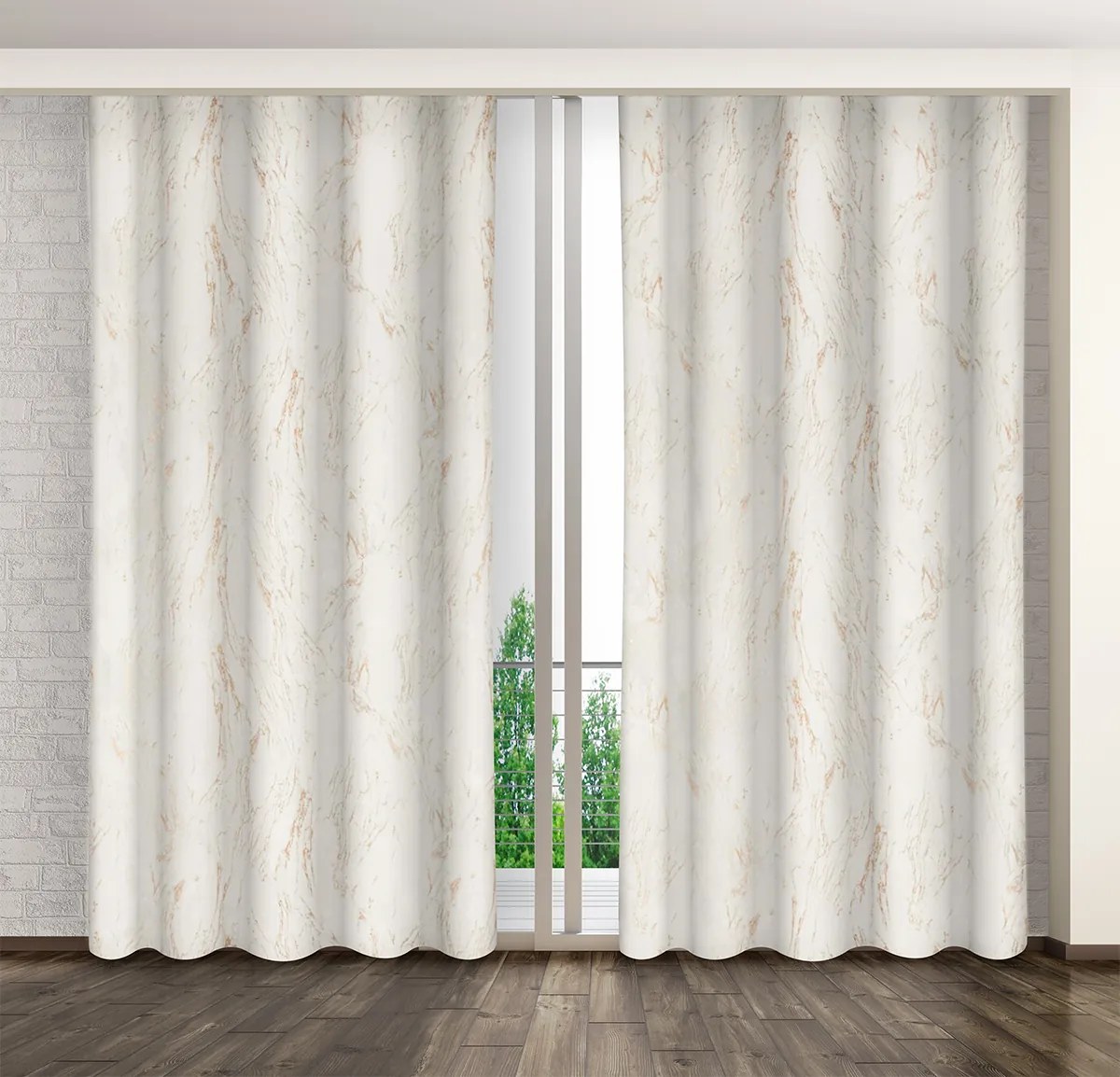 Dekorstudio Luxusný záves s mramorovým vzorom ZME-116 Rozmer závesu: 140x250cm