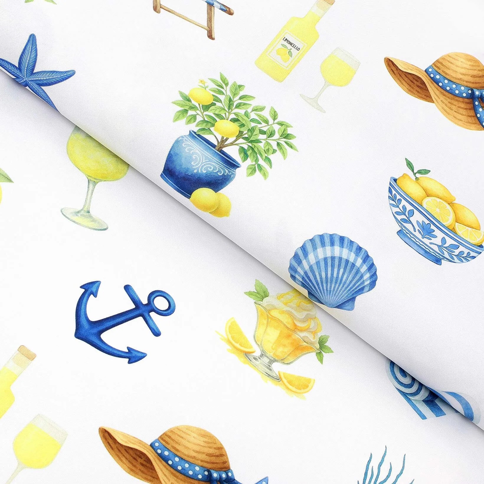 Goldea teflónová látka na obrusy - talianske leto 160 cm