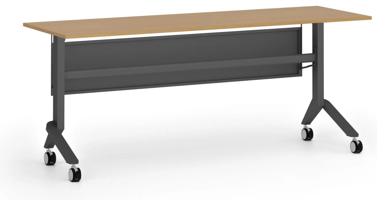 Mobilný stôl PRIMO MOVE, 180x60 cm, čierna podnož, buk