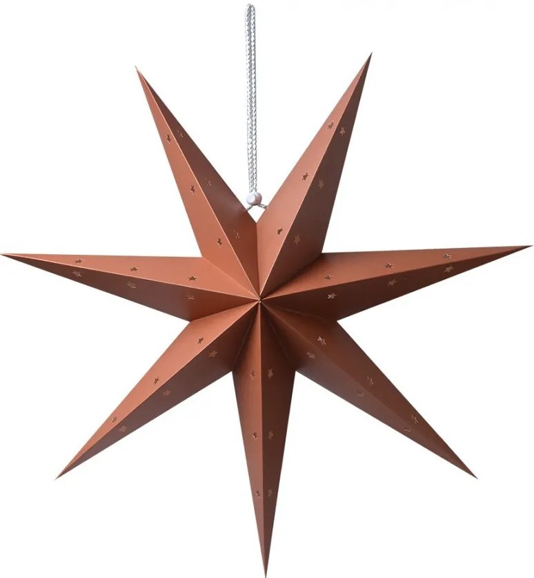 Hnedá závesná papierová hviezda - 60*22*60 cm Hnedá závesná papierová hviezda - 60*22*60 cm