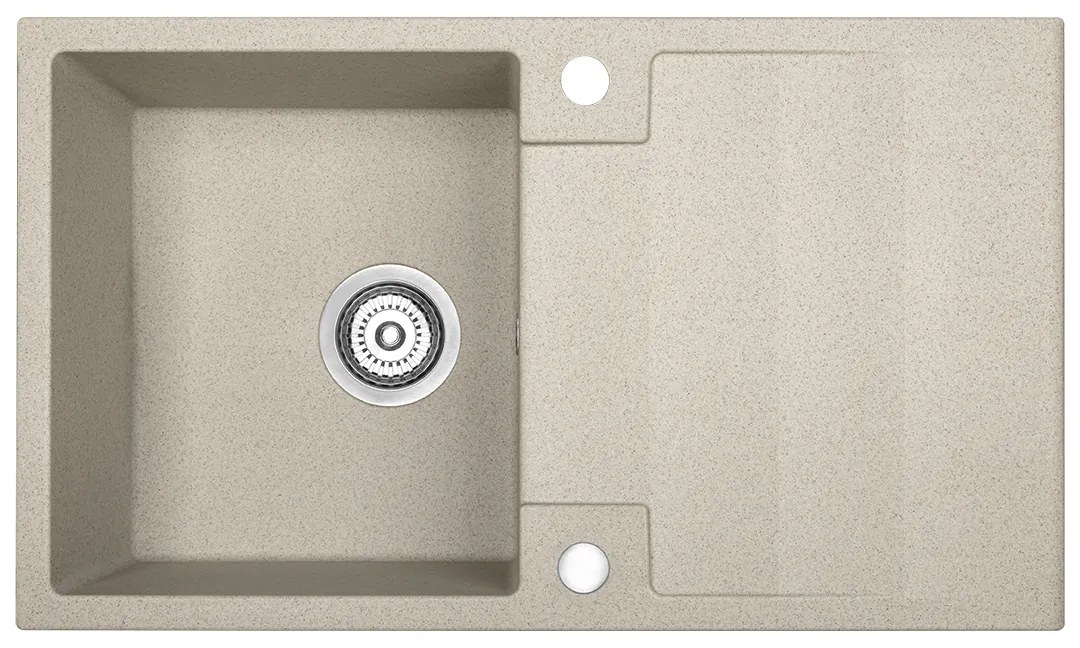 Kuchinox Rab, 1-komorový granitový drez 760x440x160 mm, béžová, LAV-SBF_411Y