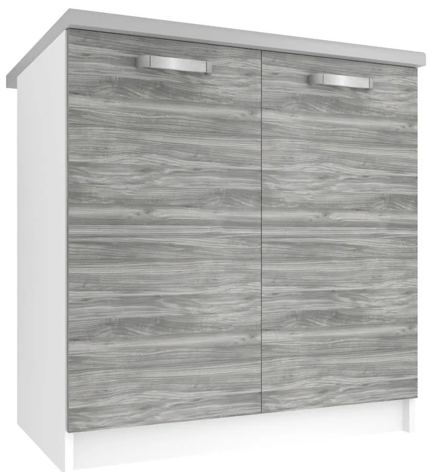 Kuchynská skrinka Belini spodná 80 cm šedý antracit Glamour Wood s pracovnou doskou TOR SD80/0/WT/GW/0/U