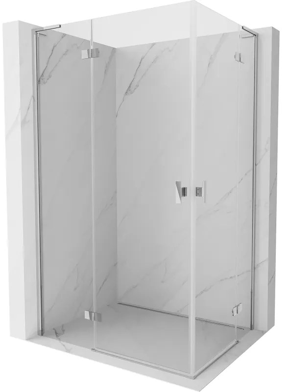 Mexen Mist-H L Duo, 2-krídlový sprchový kút 95 x 90 cm, číre sklo, chrómový profil, 8A5L-095L-090P-01-00