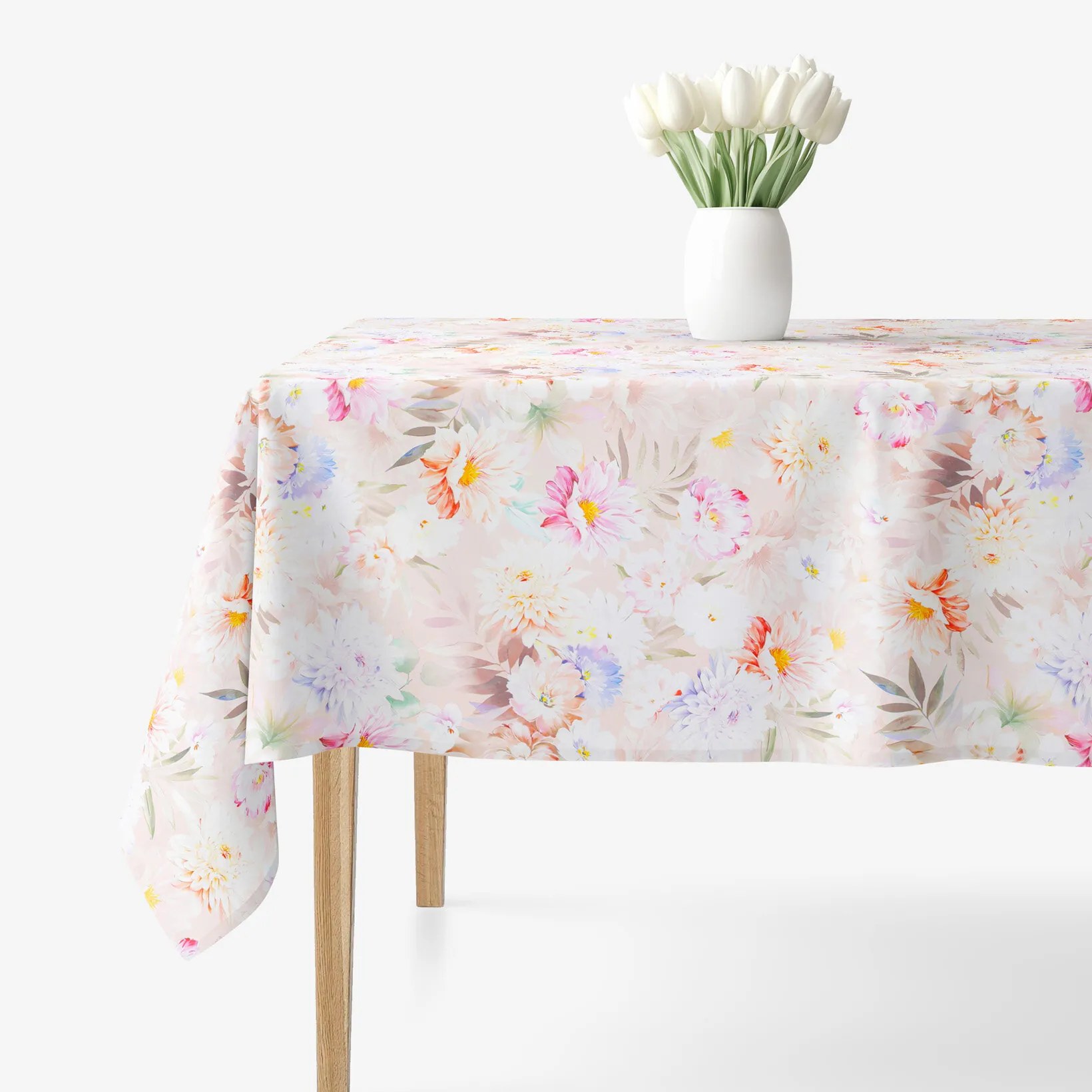 Goldea hranatý obrus 100% bavlnené plátno deluxe - divoké kvety 80 x 80 cm