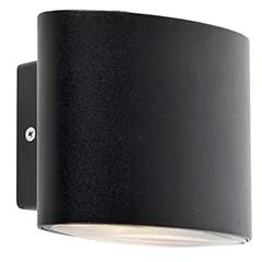 Moderná vonkajšia nástenná lampa čierna vrátane LED IP44 - Ovum