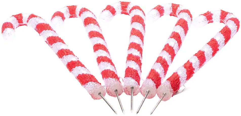 LED svetelná dekorácia cukrové paličky, napájanie: sieťové, studená biela, výška: 43 cm