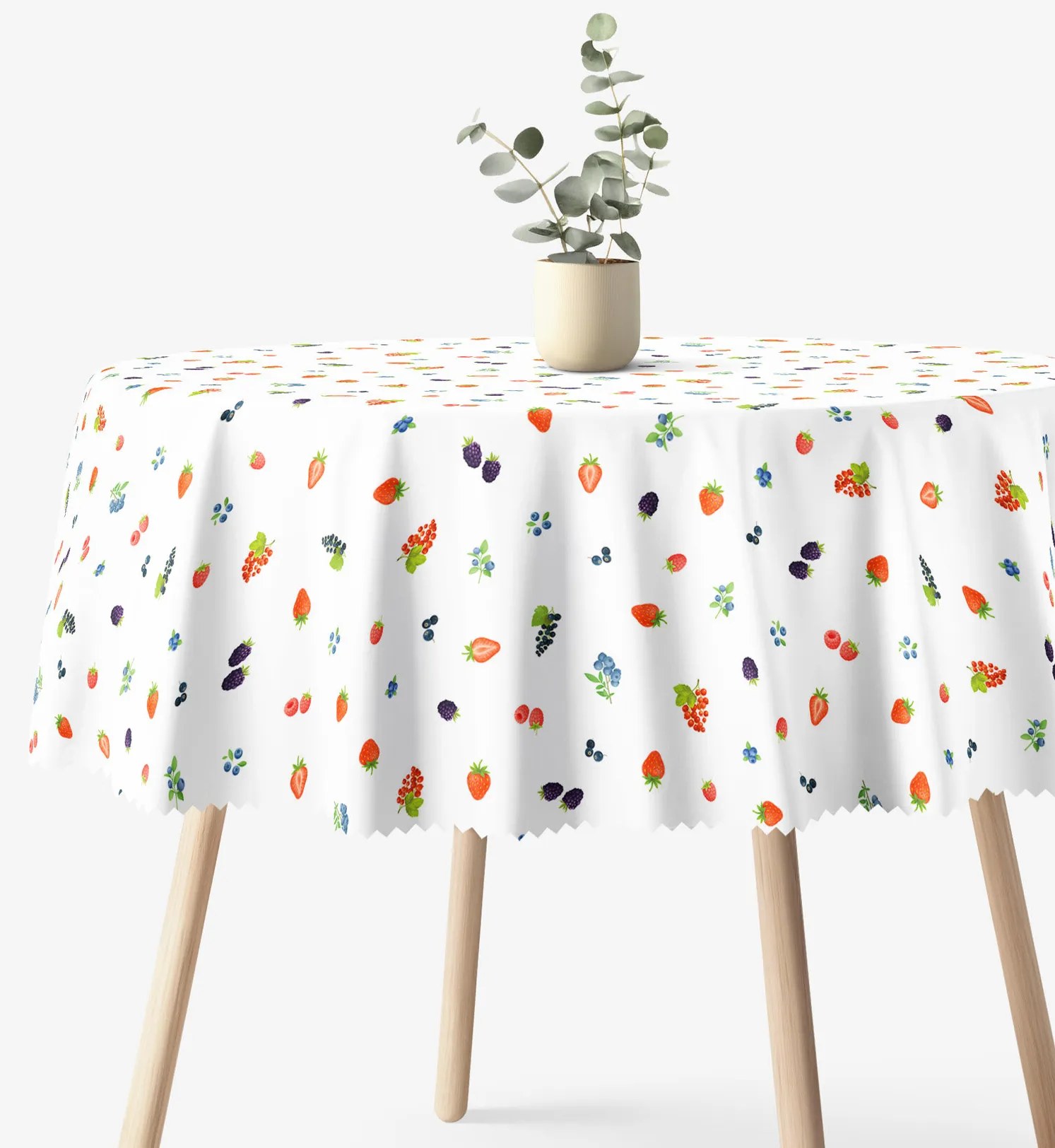 Goldea okrúhly teflónový obrus - lesné plody Ø 110 cm