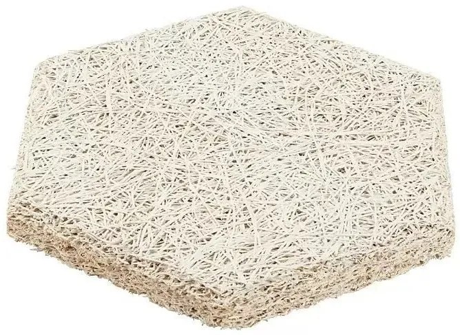 Fibrotech Akustický obkladový panel Hexagon, biely cement, drevitá vlna, 250 × 289 × 25 mm, signálna biela, 18 ks