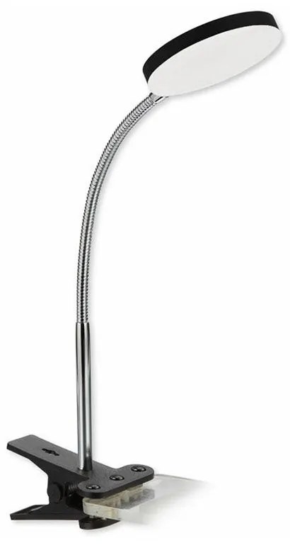 TOP LIGHT Stolová lampička s klipom Lucy KL C, Čierna