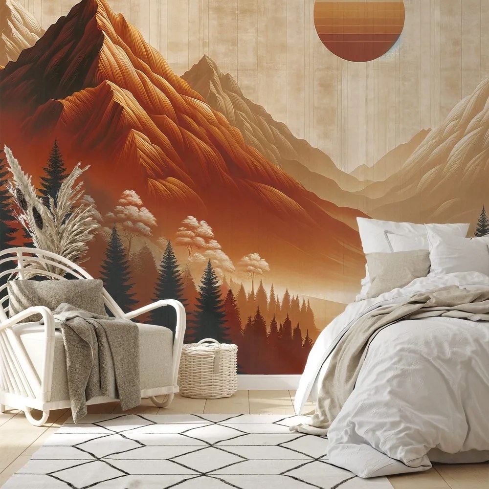 Samolepiaca tapeta hrejivá horská panoráma