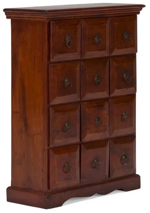 furniture-nabytek.cz - Masívna komoda lekárnika Texas z akácie, lakovaná, hnedá