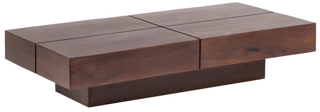 furniture-nabytek.cz - Masívny konferenčný stolík Amberley z akáciového dreva, lakovaný, hnedý – 140×70 cm