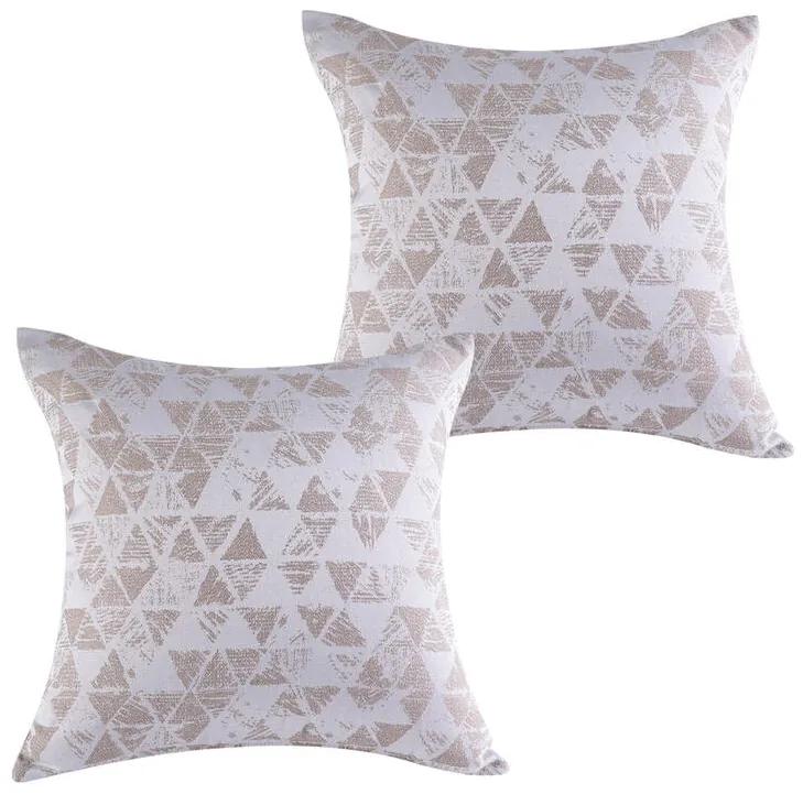 Súprava 2 ks obliečok na vankúšiky VIRGINIA béžová 40 x 40 cm