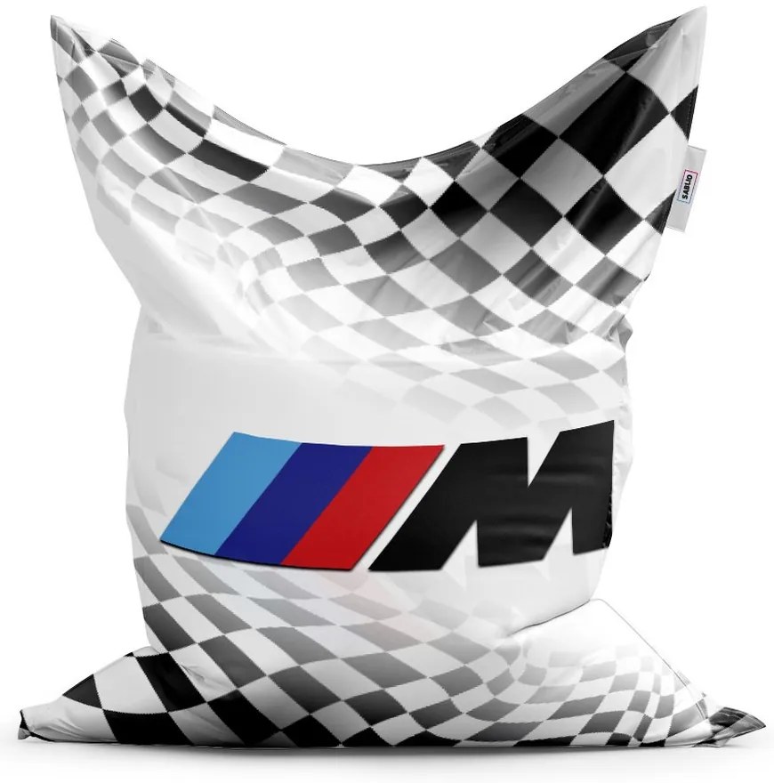 Sedací vak Classic MPERFORMANCE šachovnica, biela / čierna