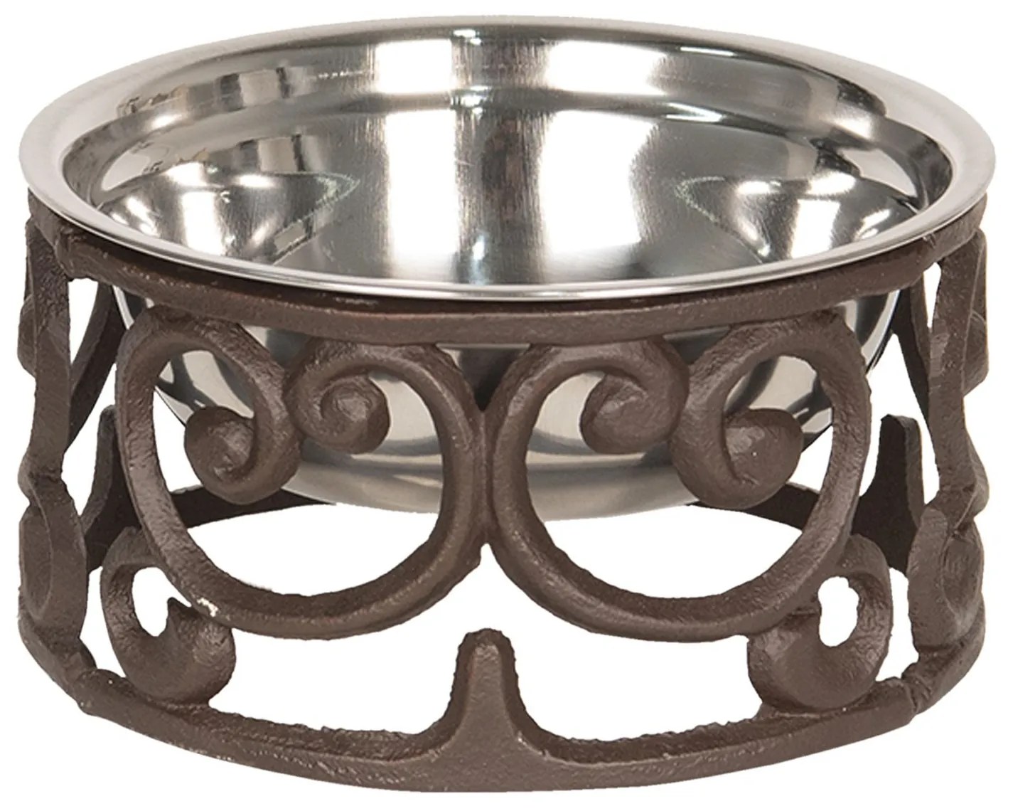 Miska vo zdobenom kovovom stojane - Ø 17*9 cm