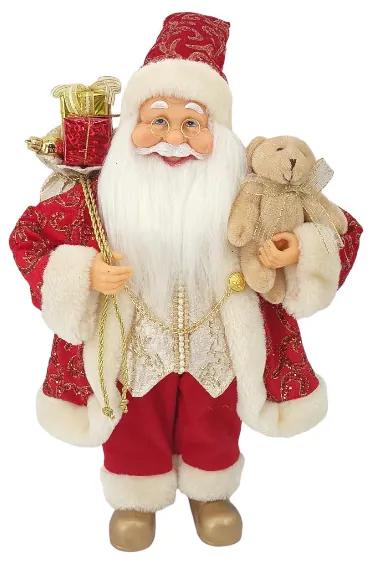 Dekorácia Santa Claus Červeno-zlatý 40cm