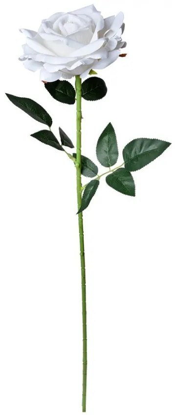 Dekoračná umelá kvetina biela ruža - 12*76 cm