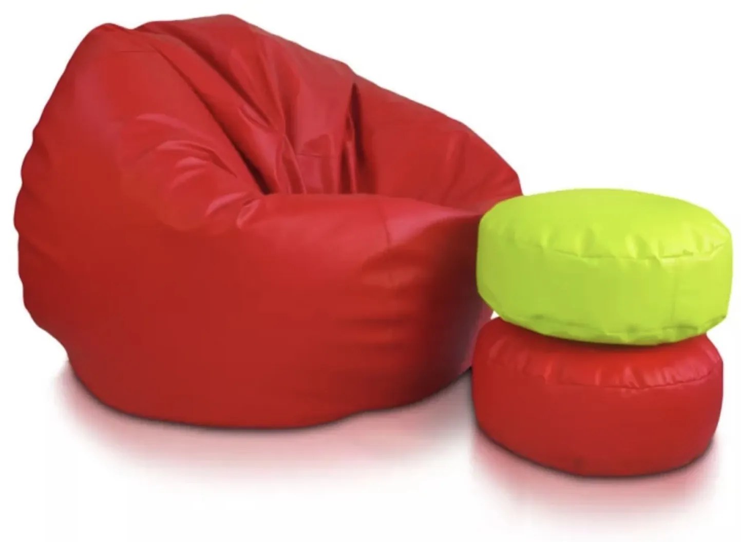 Sedací vak Sakwa L z ekokože – pohodlný, ľahko čistiteľný, elegantný vak pre deti aj dospelých Farba: E06 - Červená