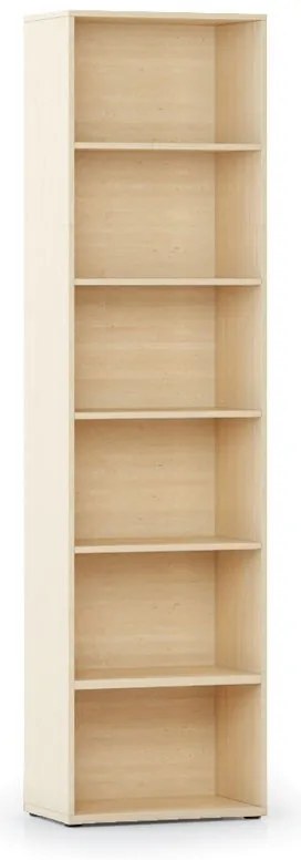 Knižnica INTEGRO, 2300 x 600 x 400 mm, 5 políc, buk