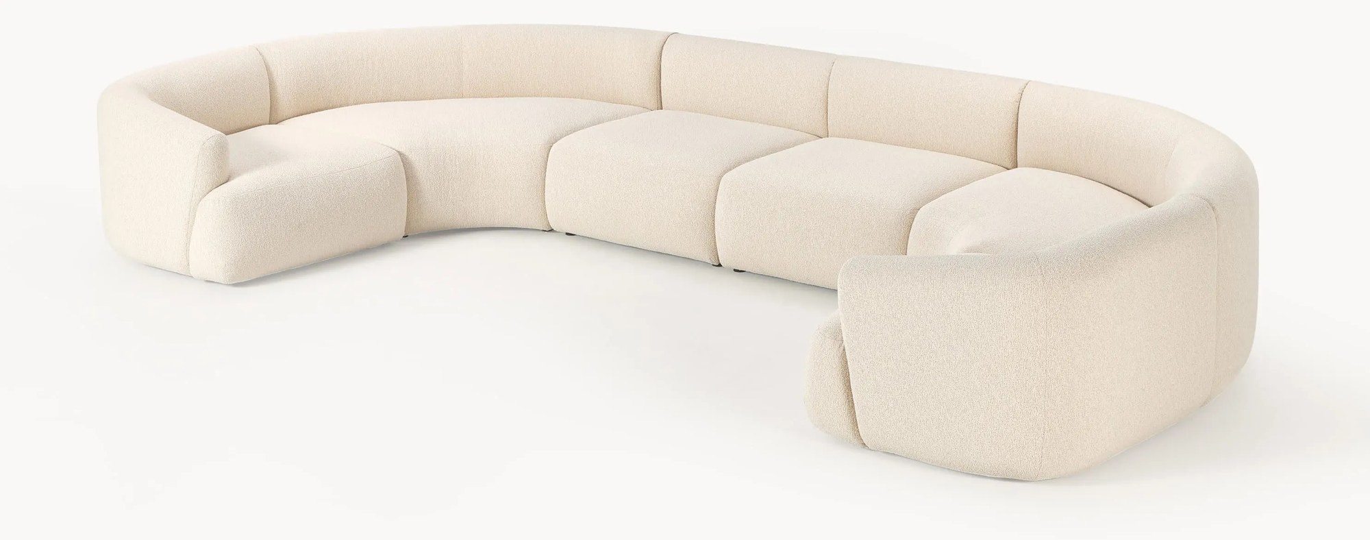 Modulárna XL buklé sedacia'súprava Sofia