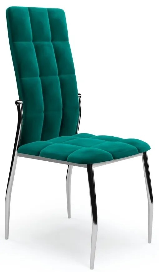 Jedálenská stolička Darwin, zelená / strieborná