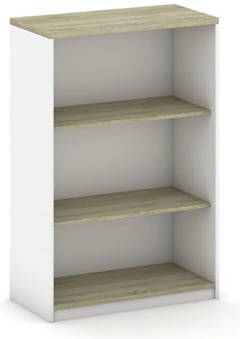 Kancelársky regál MIRELLI, 800 x 400 x 1200 mm, biela/dub sonoma