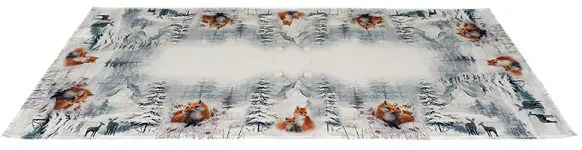 Obrus líšky v zimnom lese 40x90 cm