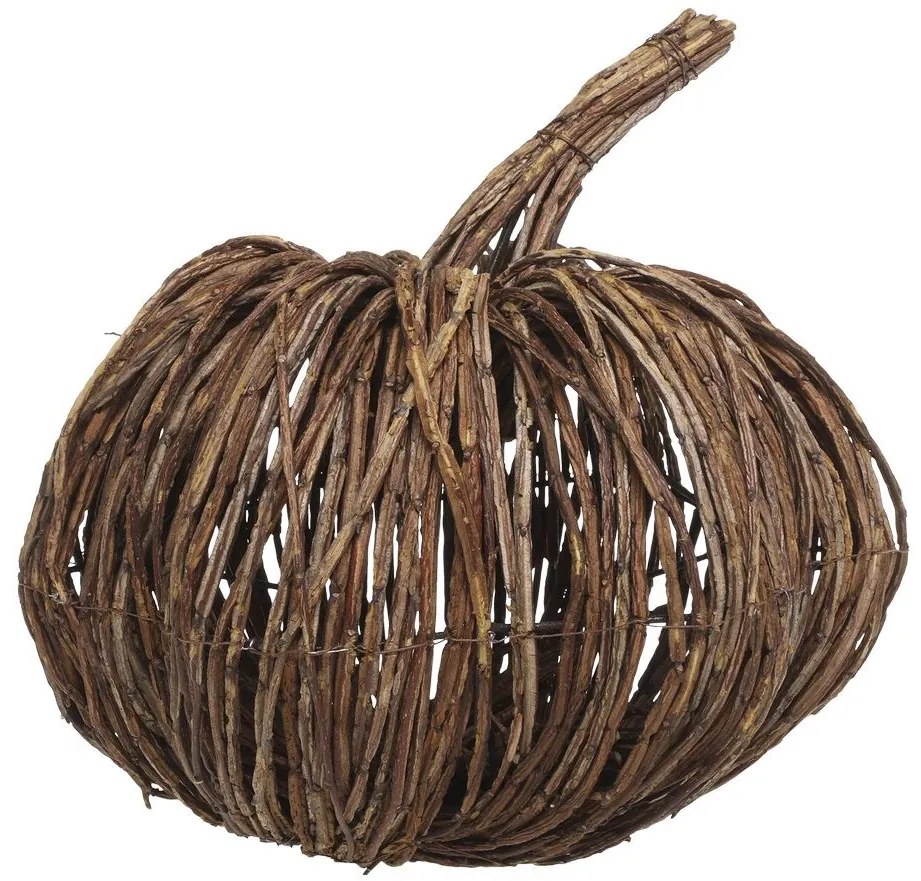 Hnedá prútená dekorácia tekvice Pumpkin XL - Ø 33*35 cm Hnedá prútená dekorácia tekvice Pumpkin XL - Ø 33*35 cm