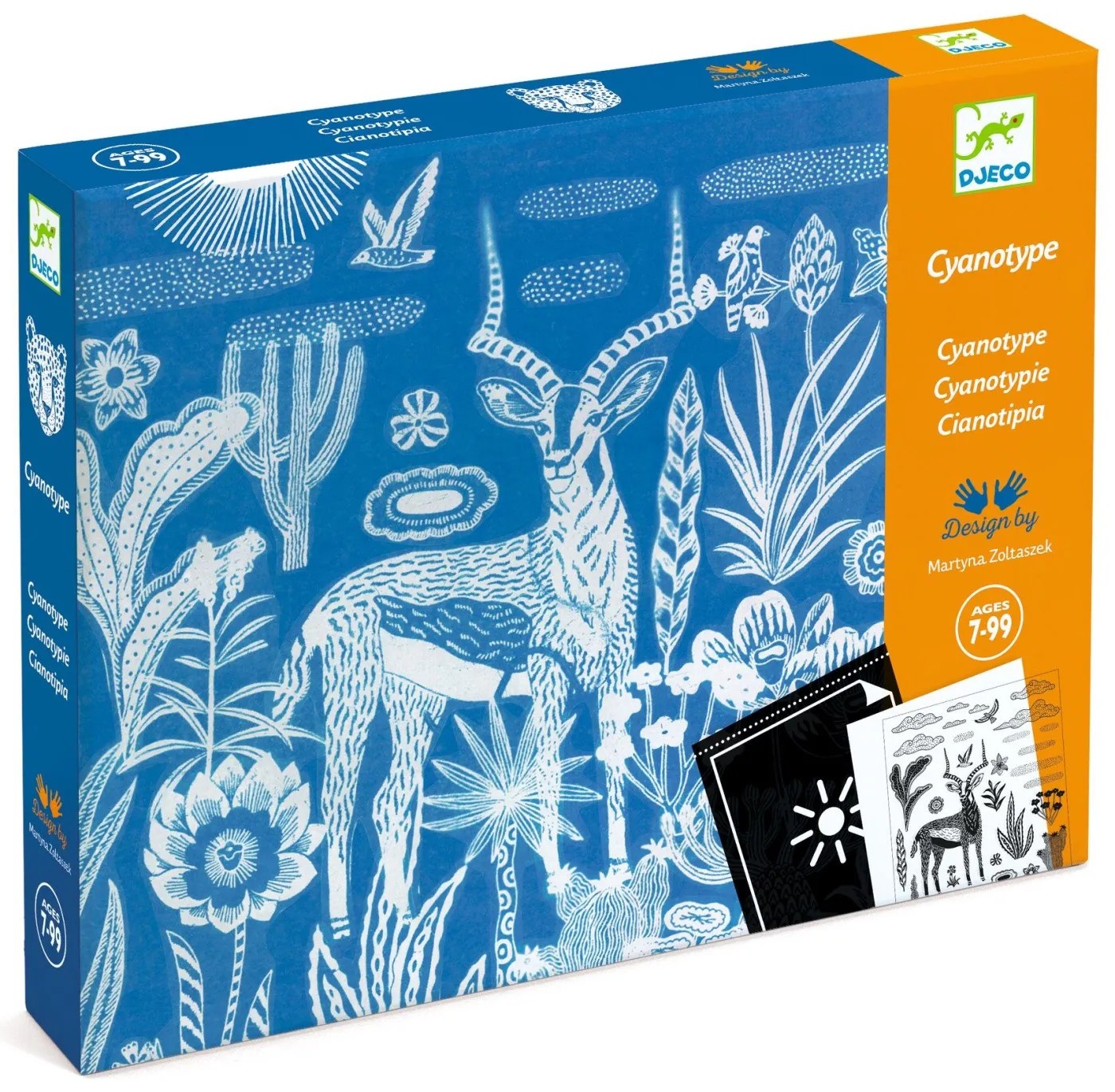 Kreatívna súprava kyanotypie - Noc v savane