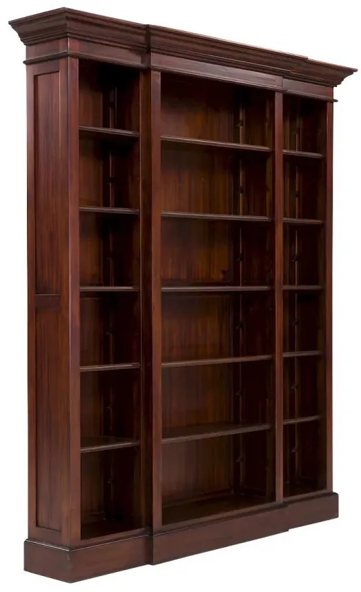 furniture-nabytek.cz - Masívna knižnica Cambridge I z mahagónu, lakovaná, hnedá – 168×34×210 cm