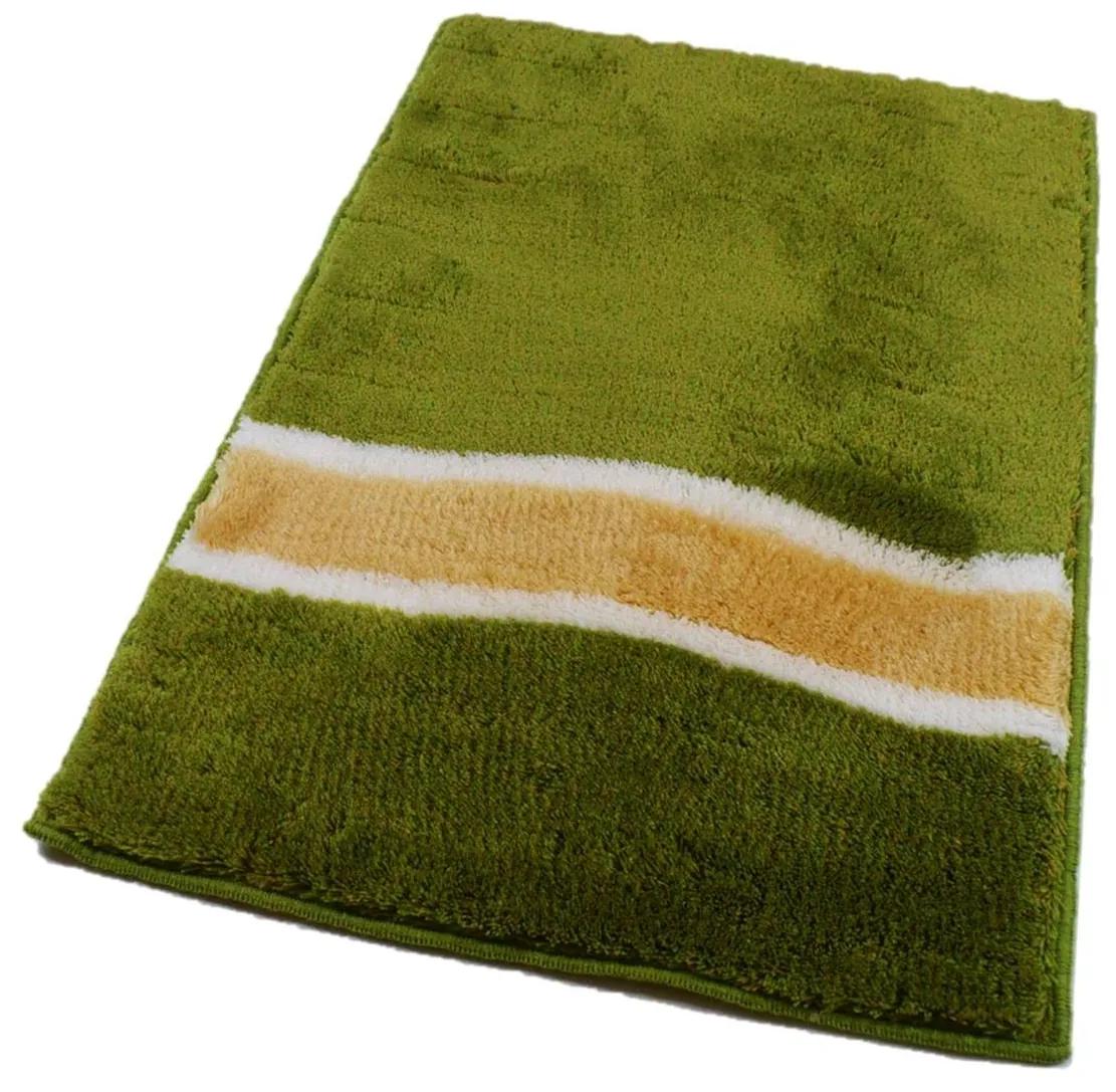 ROUTNER Kúpeľňová predložka LAVELLO Zelená 10408 - Zelená / 60 x 100 cm 10408